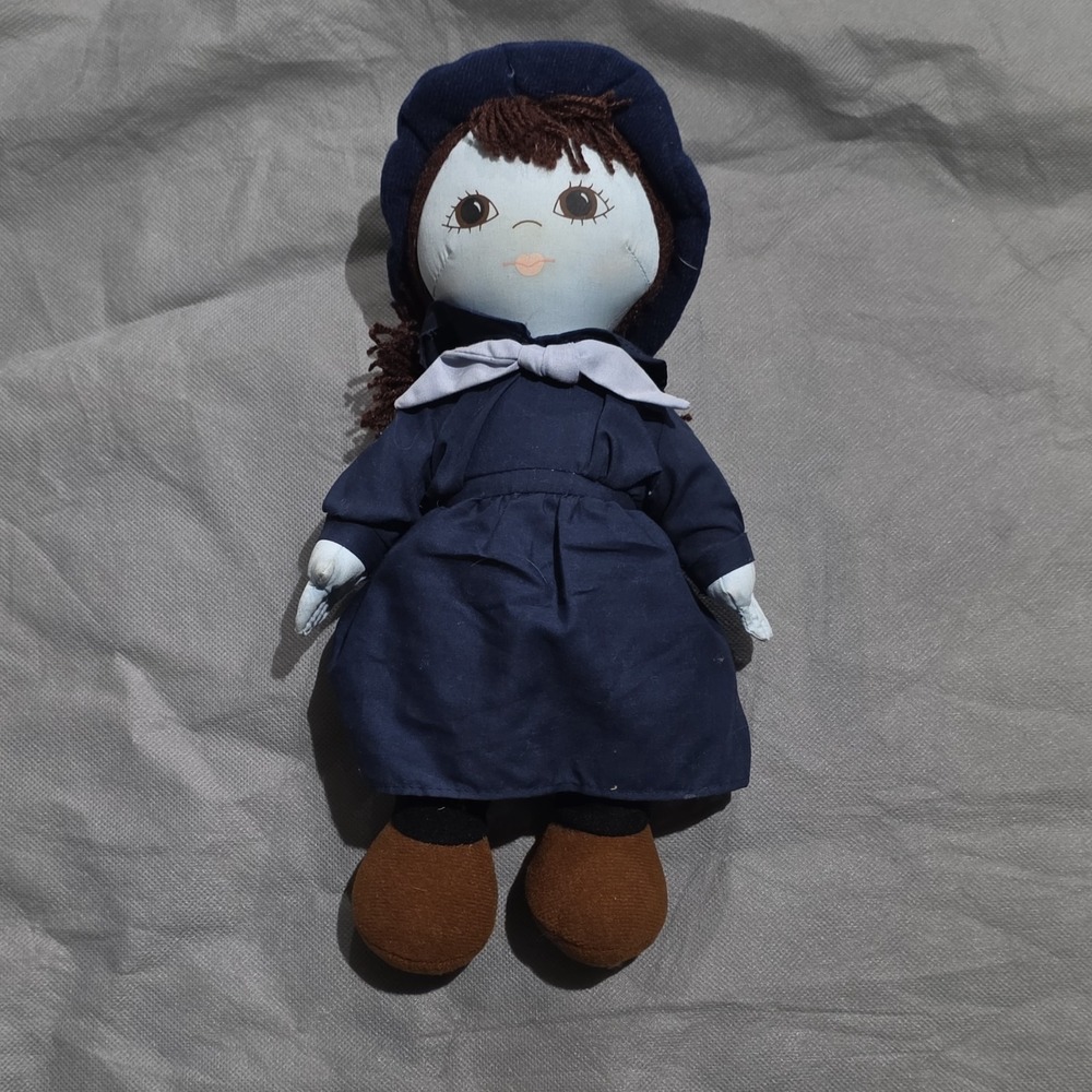 R. Dakin & Co. 1986 Blue Brown Stuffed Doll Plush Toy Polyester Collectible